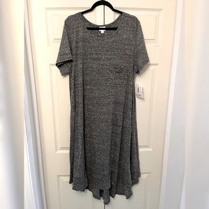 LulaRoe Carly Hi-Lo Heather Gray Plus Size 3XL Dress